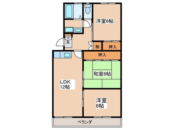 シャトー二日市の物件間取画像